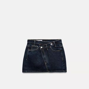 Zara Indigo Denim Mini Skirt